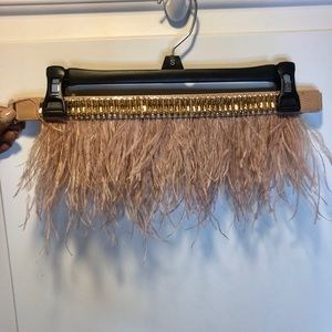 Ostrich feather belt